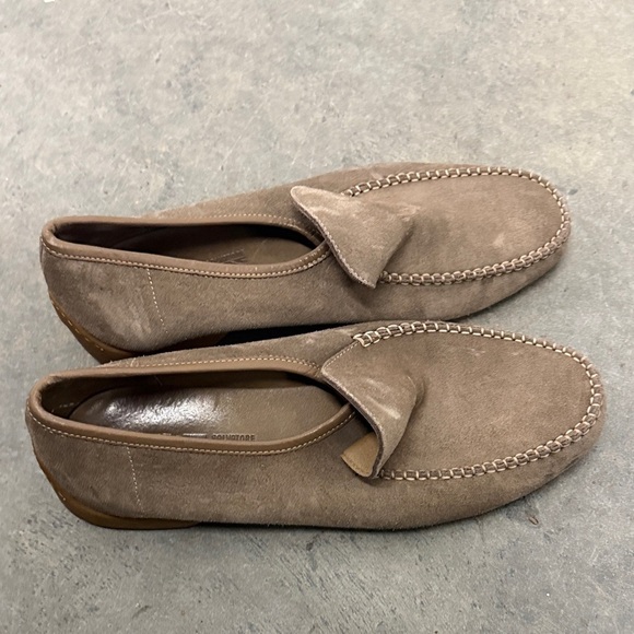 Salvatore Ferragamo Taupe Suede Loafers main image 5